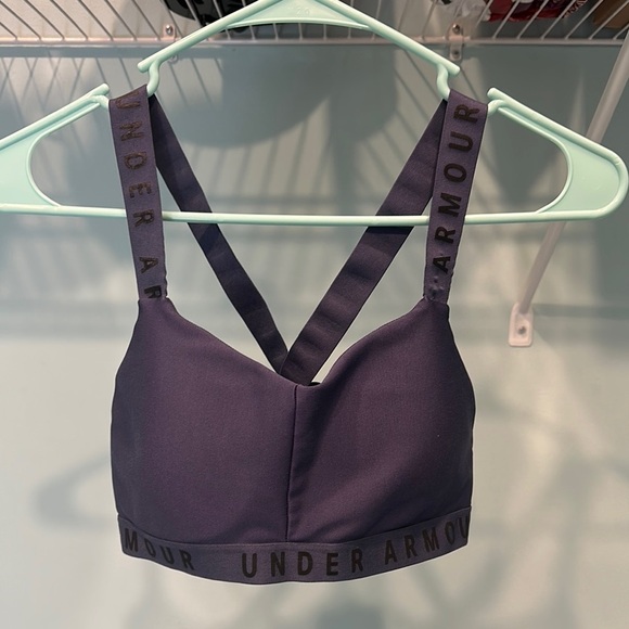 Under Armour navy Sports Bra with V-Back Design - Picture 2 of 5
